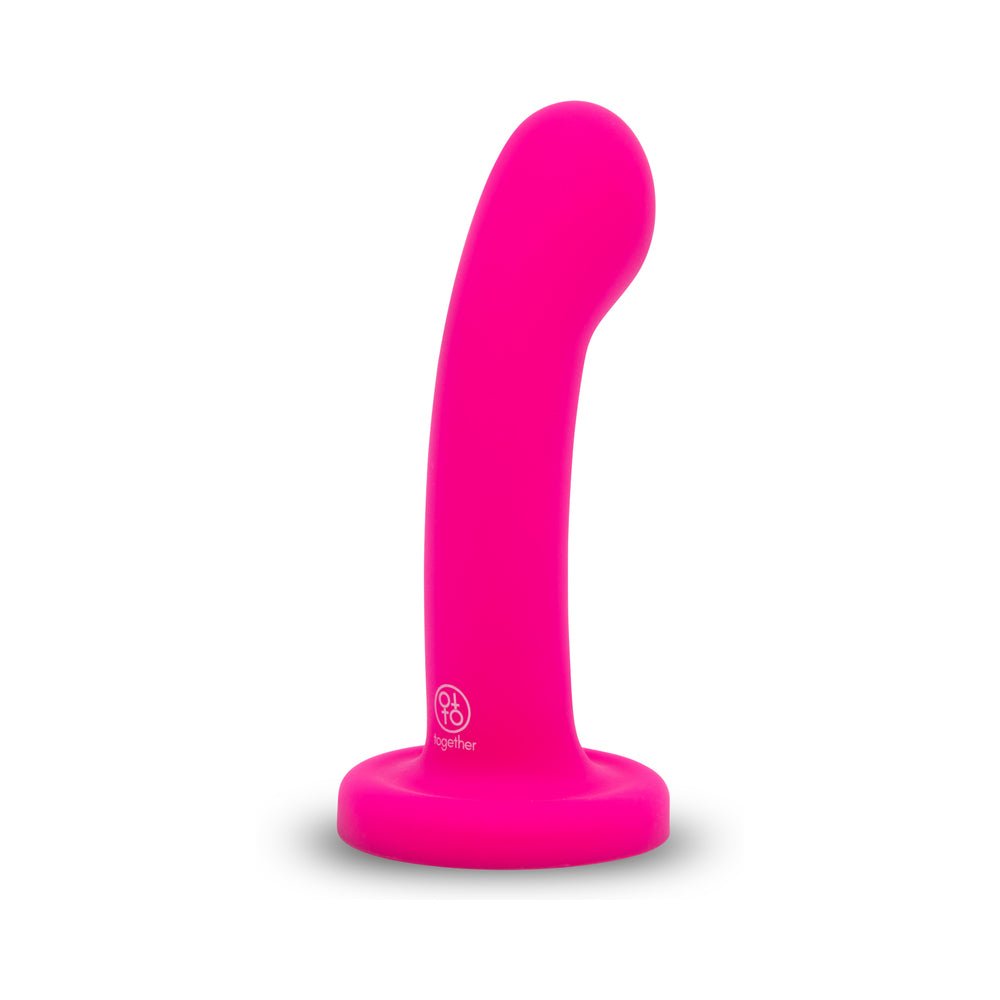 Together Pop 6 in. Silicone Dildo & Harness Set Pink - Image 3