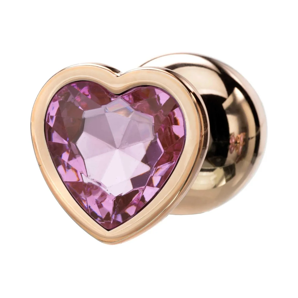 Adam & Eve Rose Gold Pink Heart Anal Plug Training Set - Image 13