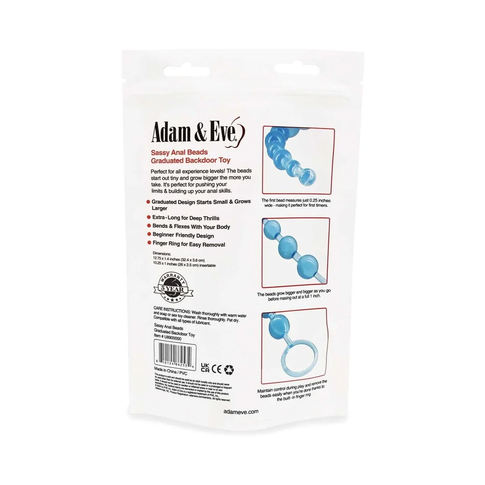 Adam & Eve Sassy Anal Beads (Bag Packaging) - Image 11