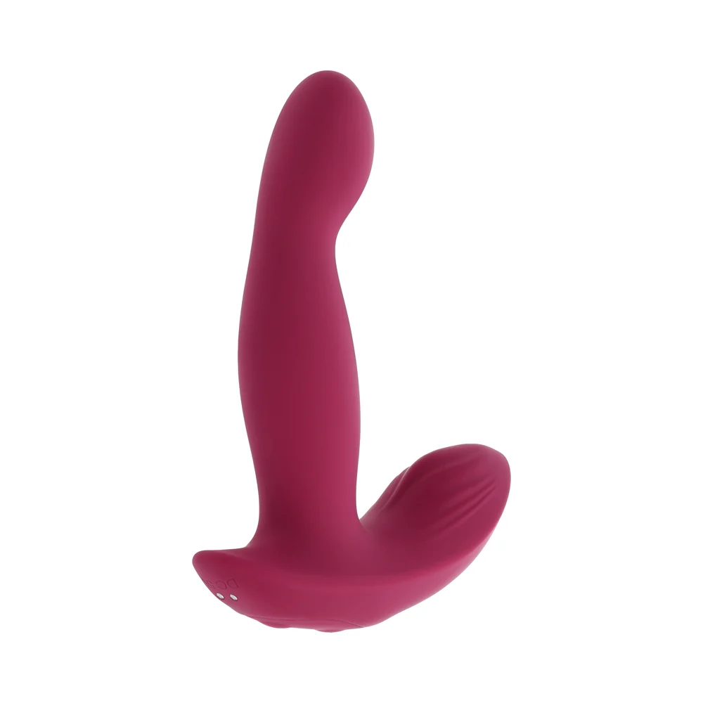 Evolved Come On Over Rechargeable Silicone Remote-Controlled Come-Hither Vibrator Burgundy - Image 11