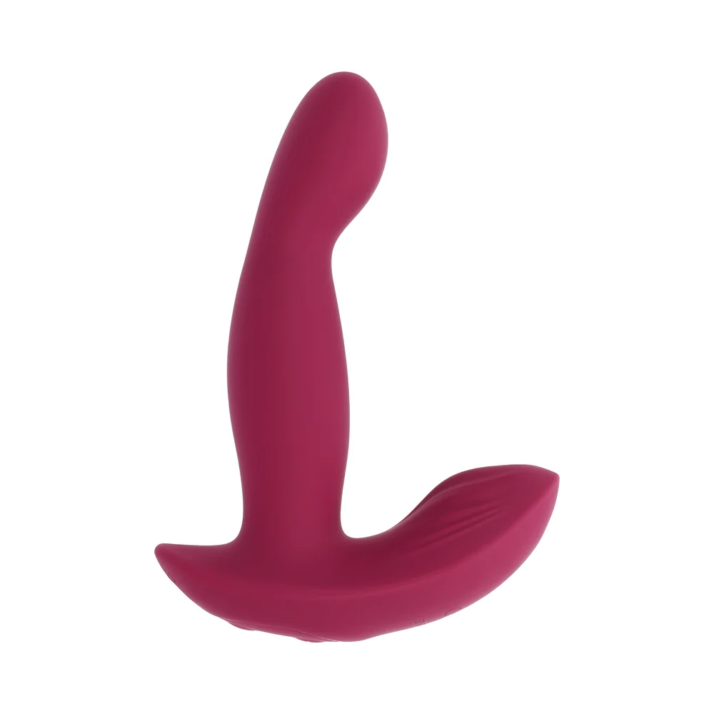 Evolved Come On Over Rechargeable Silicone Remote-Controlled Come-Hither Vibrator Burgundy - Image 12