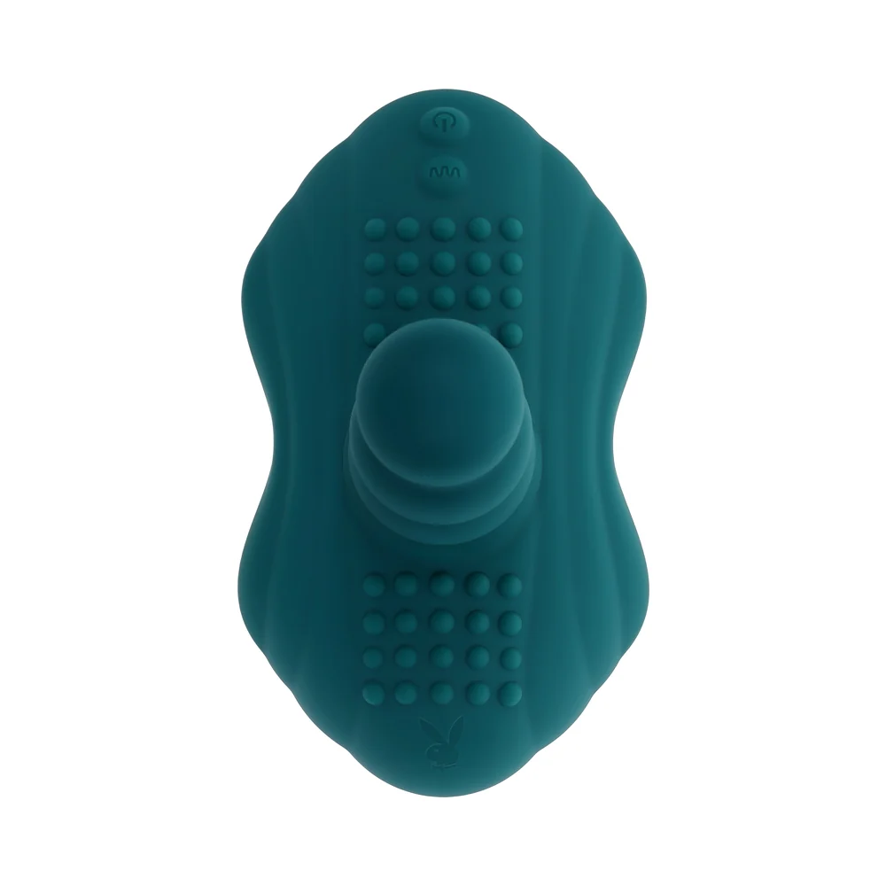 Playboy Have A Seat Rechargeable Silicone Remote-Controlled Vibrating Grind Pad Deep Teal - Image 11