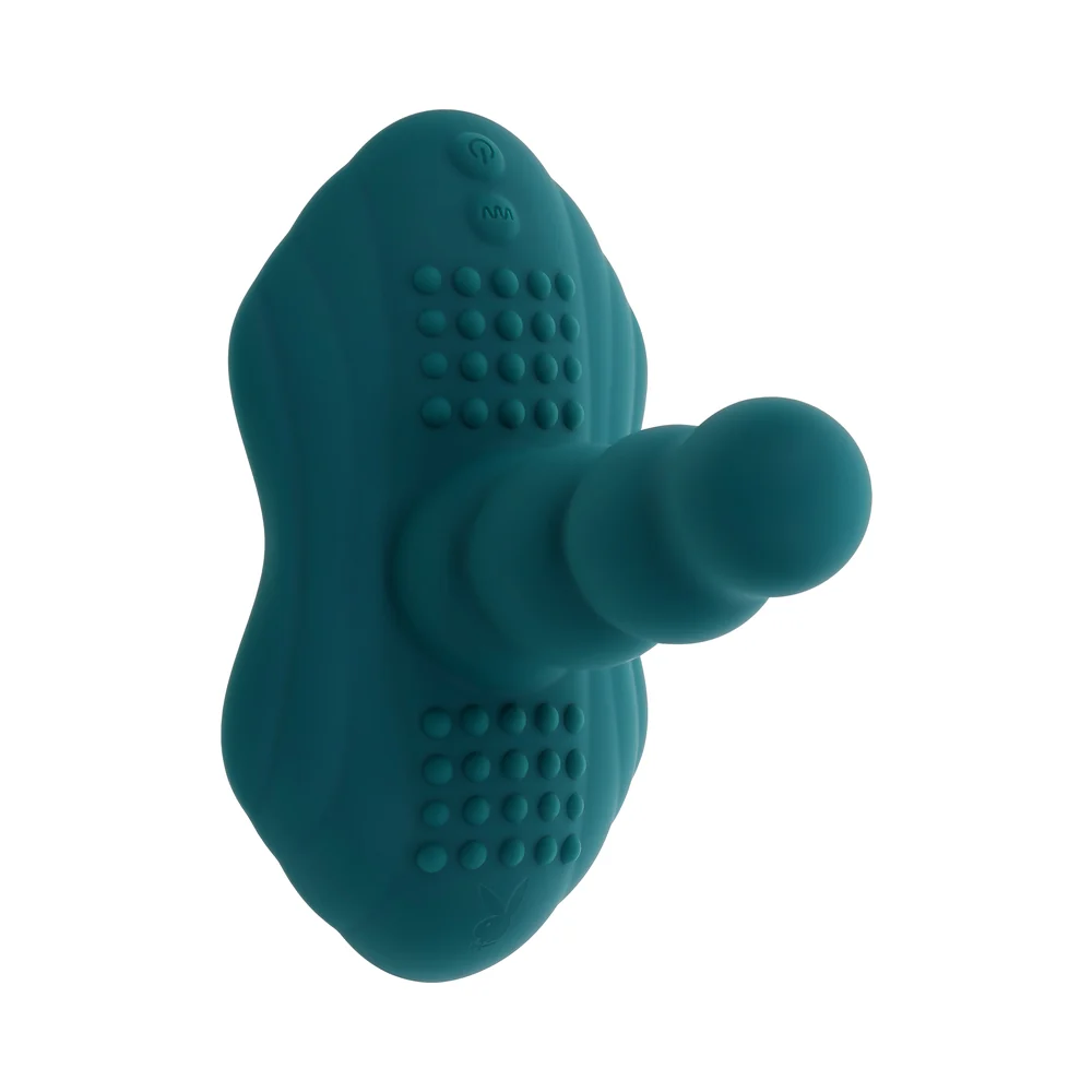 Playboy Have A Seat Rechargeable Silicone Remote-Controlled Vibrating Grind Pad Deep Teal - Image 12