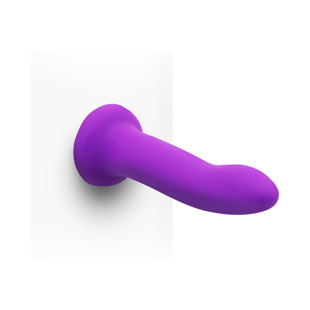 Together Duo Silicone 2-Piece 5.5 in. & 7.75 in. Dildo and Harness Set Purple - Image 8