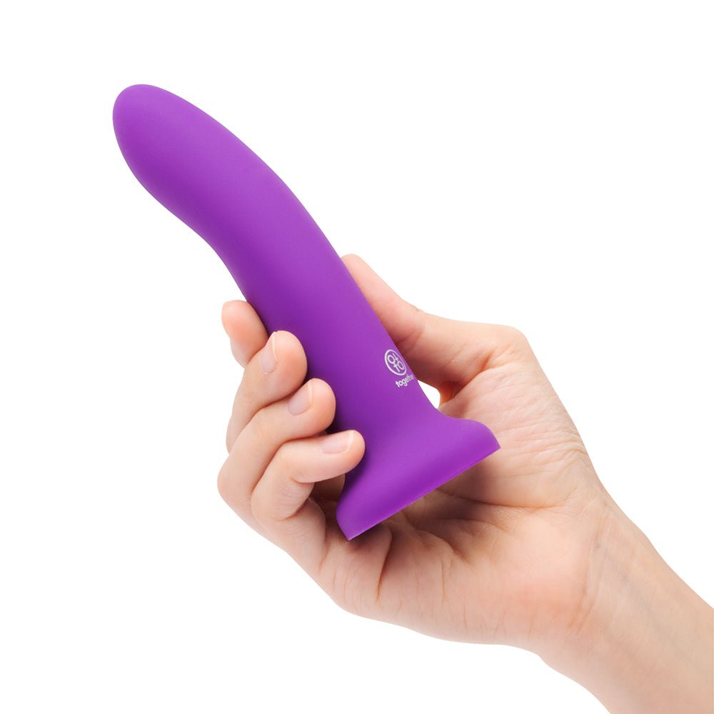 Together Duo Silicone 2-Piece 5.5 in. & 7.75 in. Dildo and Harness Set Purple - Image 10