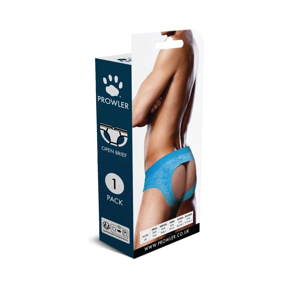 Prowler Lace Open Back Brief Neon Blue XL - Image 7