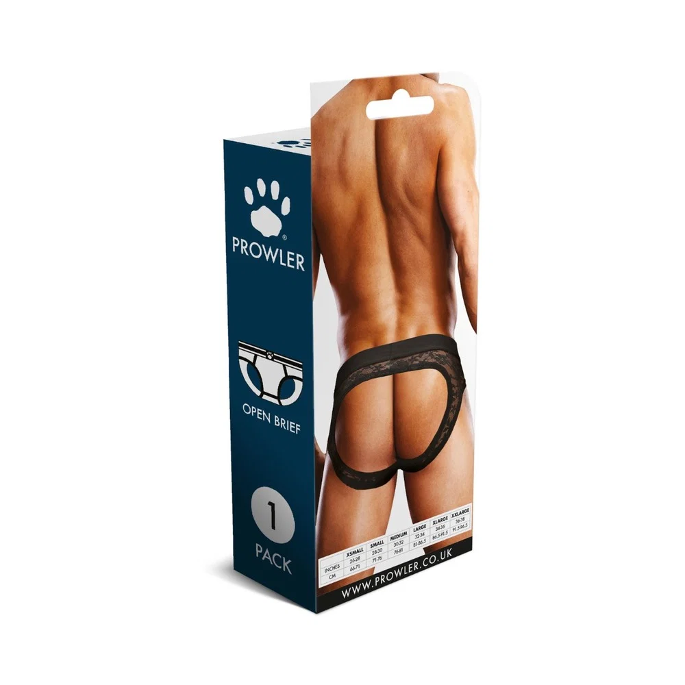 Prowler Lace Open Brief Black L - Image 7