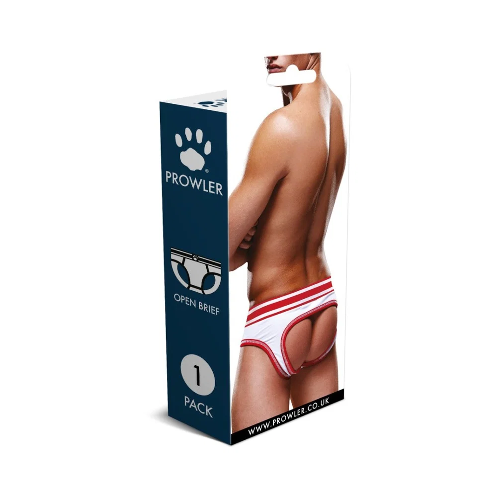 Prowler Open Brief White/Red S - Image 7