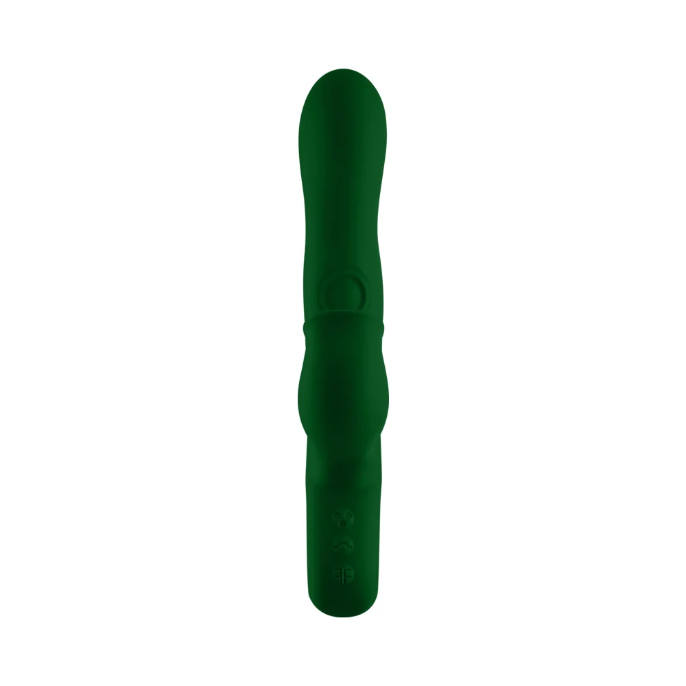FemmeFunn Pallina Triple Action Thumping Rabbit Vibrator Dark Green - Image 7