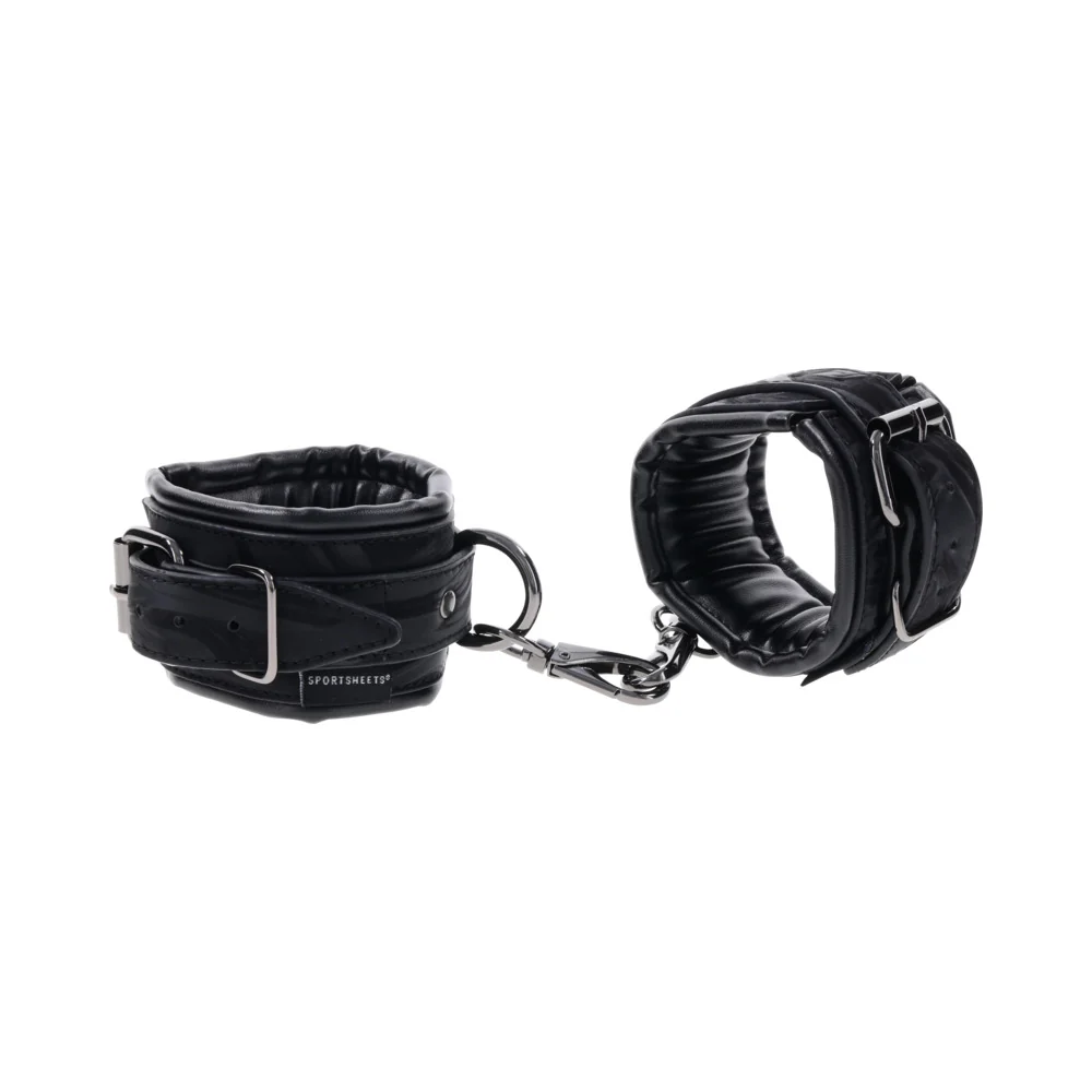 Sportsheets Velvet Noir Handcuffs - Image 2