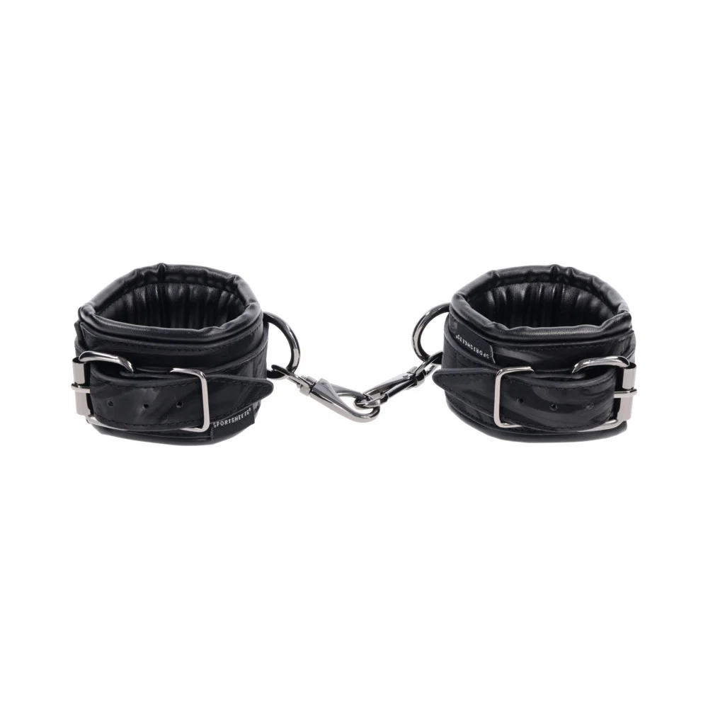 Sportsheets Velvet Noir Handcuffs - Image 3