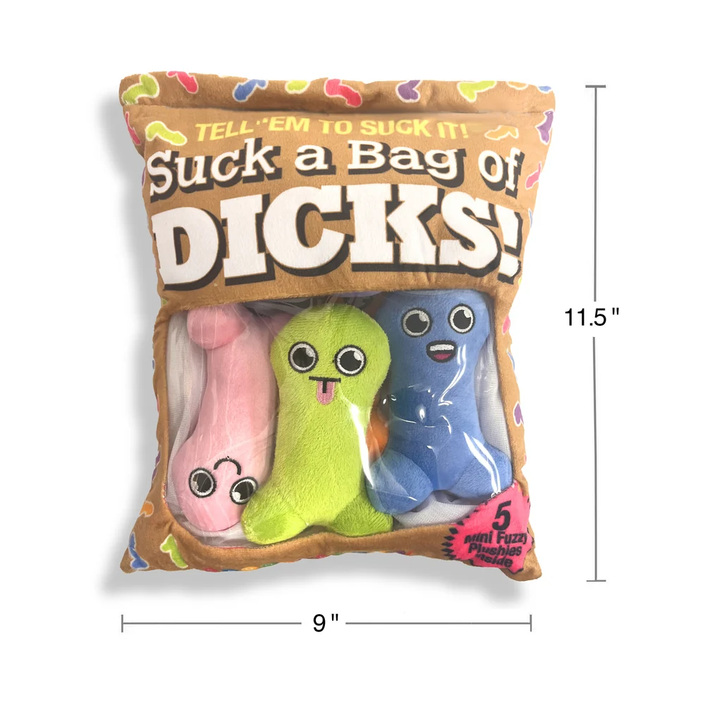Suck a Bag of Dicks Plushy Pillow with 5 Dicks - Image 2