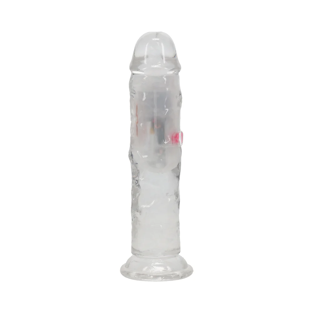 RealRock Wireless Rechargeable Remote Control LED Vibrating 6 in. Dildo Clear - Image 5