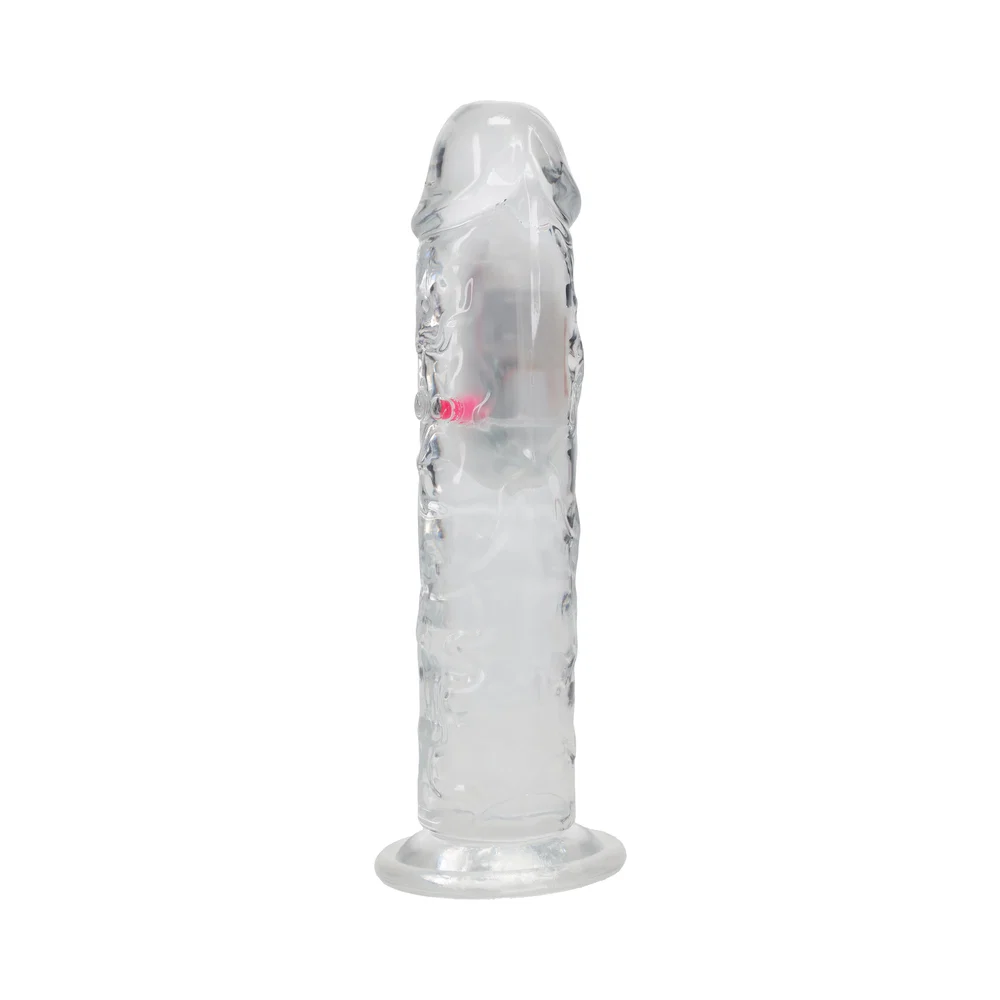 RealRock Wireless Rechargeable Remote Control LED Vibrating 8 in. Dildo Clear - Image 11