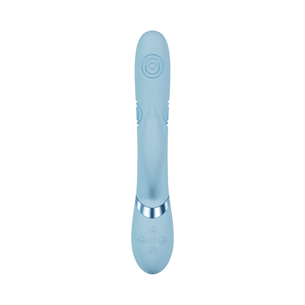 VIVE Pallina Rechargeable G-Spot and Tapping Beads Clit Stimulator Blue - Image 7
