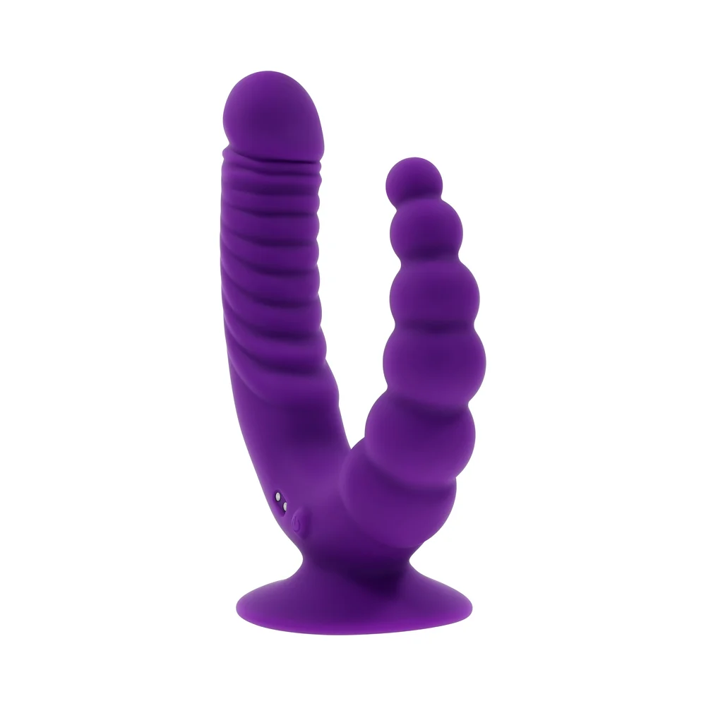 Evolved The Rider Rechargeable Double Vibrator Silicone Purple - Image 12