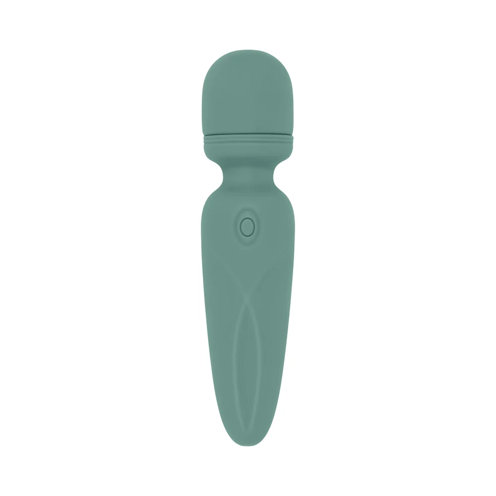 Evolved Rumble Wand Rechargeable Vibrating Mini Wand Silicone Green - Image 9
