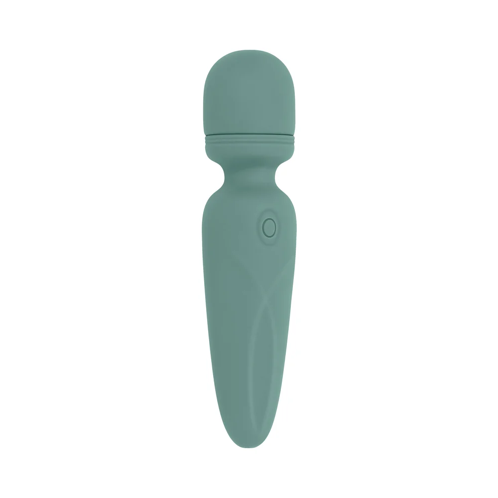 Evolved Rumble Wand Rechargeable Vibrating Mini Wand Silicone Green - Image 10