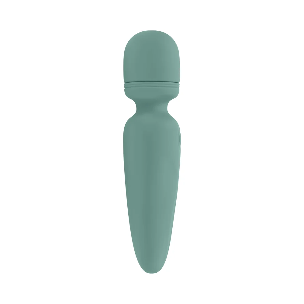 Evolved Rumble Wand Rechargeable Vibrating Mini Wand Silicone Green - Image 11