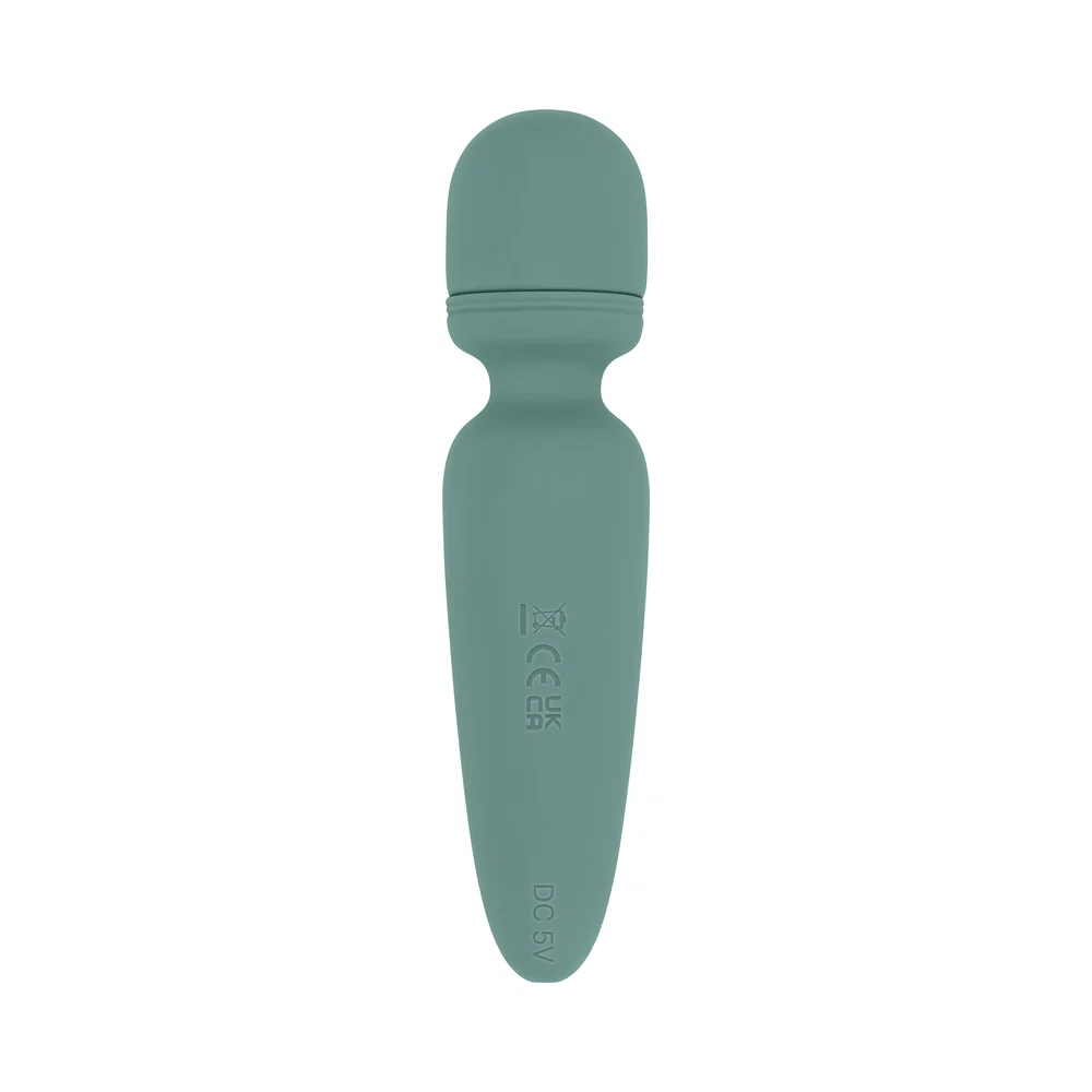 Evolved Rumble Wand Rechargeable Vibrating Mini Wand Silicone Green - Image 12