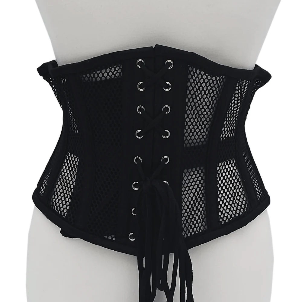 Rouge Mesh Corset Black S/M - Image 2