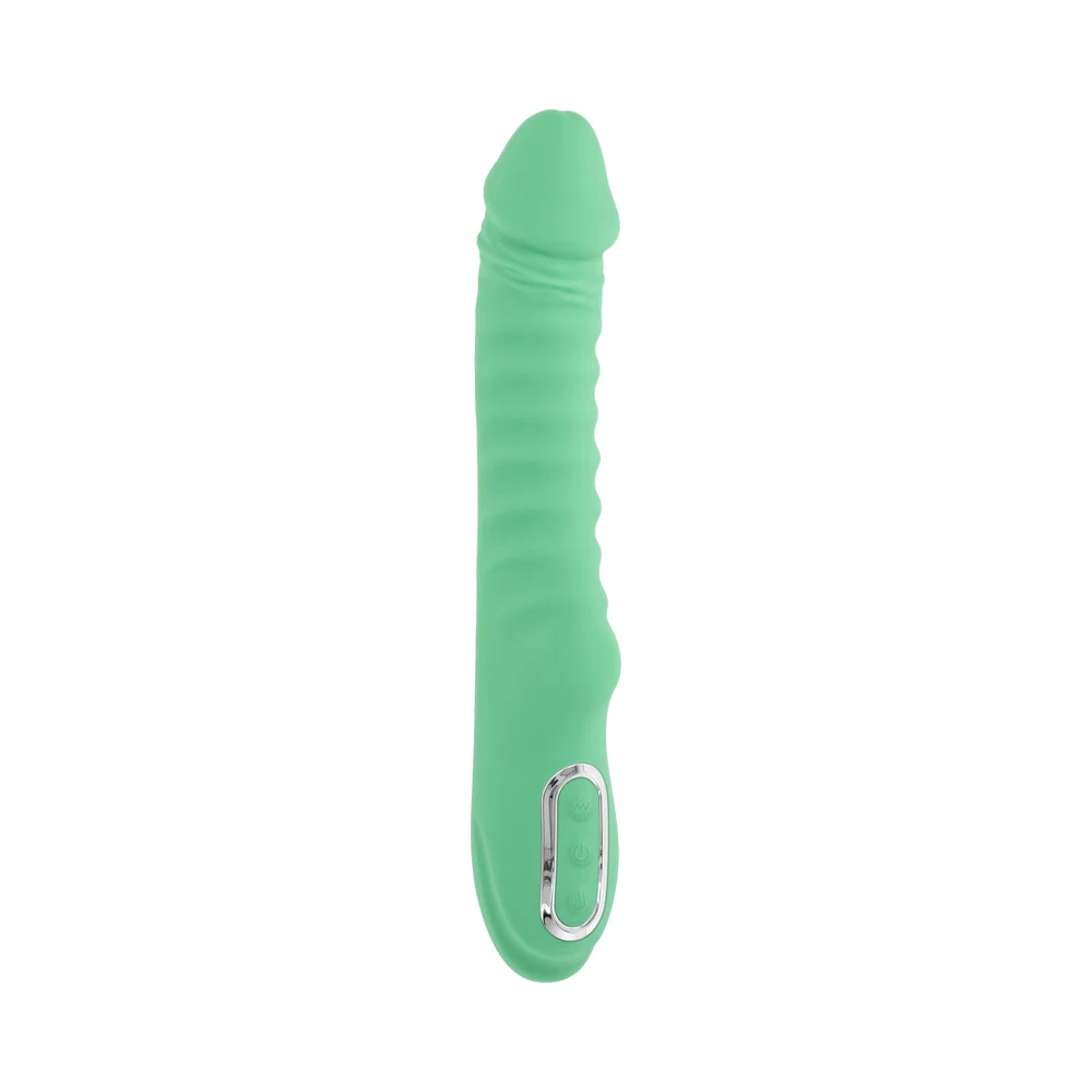 Evolved Full Throttle Rechargeable Warming Vibrator Silicone Mint Green - Image 11