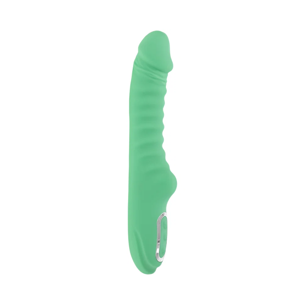 Evolved Full Throttle Rechargeable Warming Vibrator Silicone Mint Green - Image 12