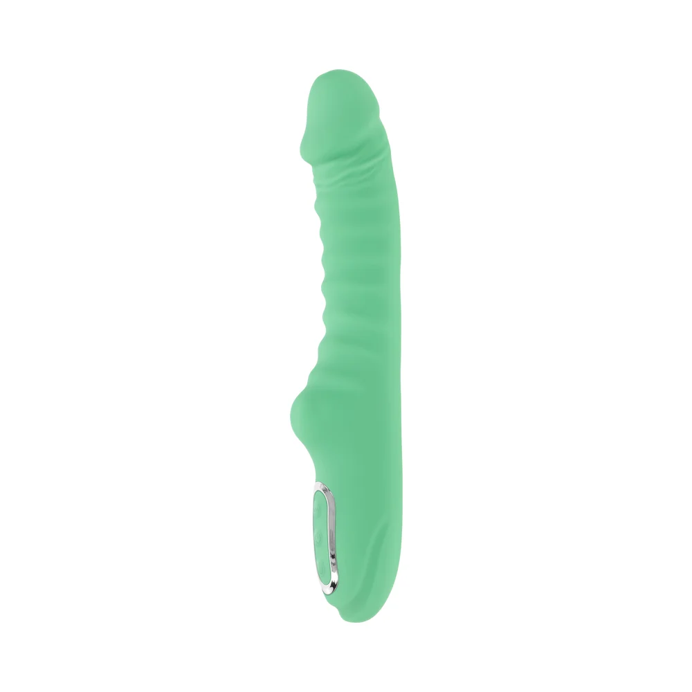 Evolved Full Throttle Rechargeable Warming Vibrator Silicone Mint Green - Image 13