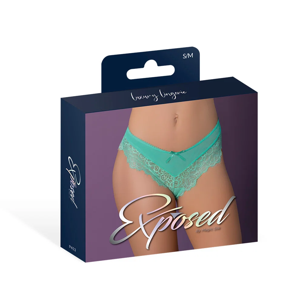 Magic Silk Caribbean Crush Low Rise Cheeky Panty Aqua Glow L/XL - Image 5