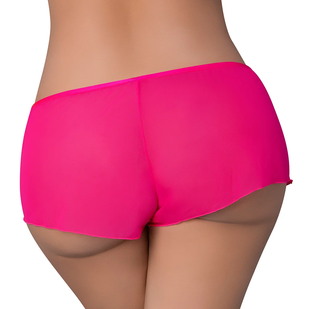 Magic Silk Pink Kink Flowy Boy Short Pink Glow Queen Size - Image 2