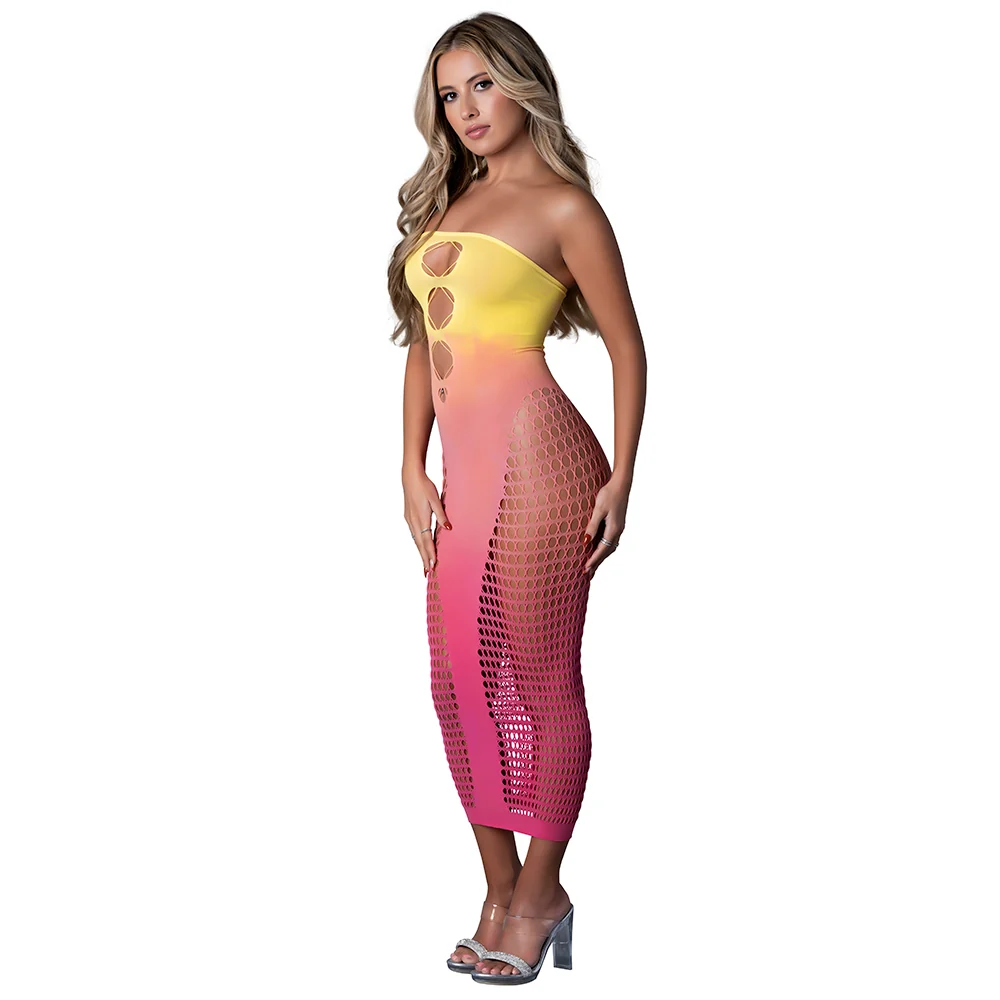 Magic Silk Seamless Gown Ombre Sunset O/S - Image 5