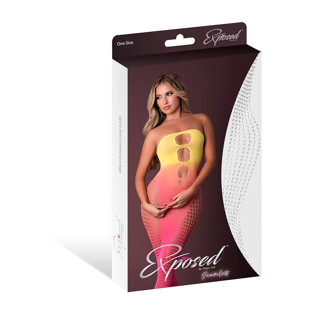 Magic Silk Seamless Gown Ombre Sunset O/S - Image 7