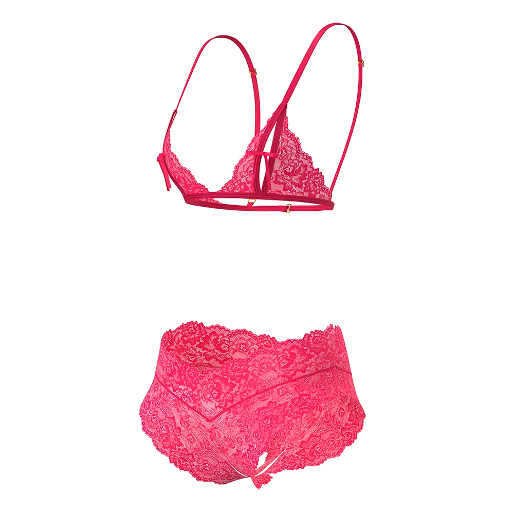 Magic Silk Get It Girl Peek-a-Boo Bralette & Split Crotch Boy Short Diva Pink Queen Size - Image 11