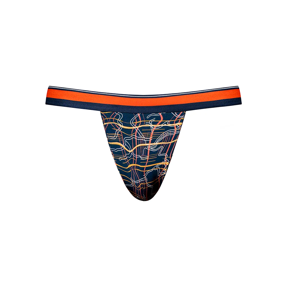 Male Power Soo Cumfy Jock Navy/Orange L/XL - Image 9