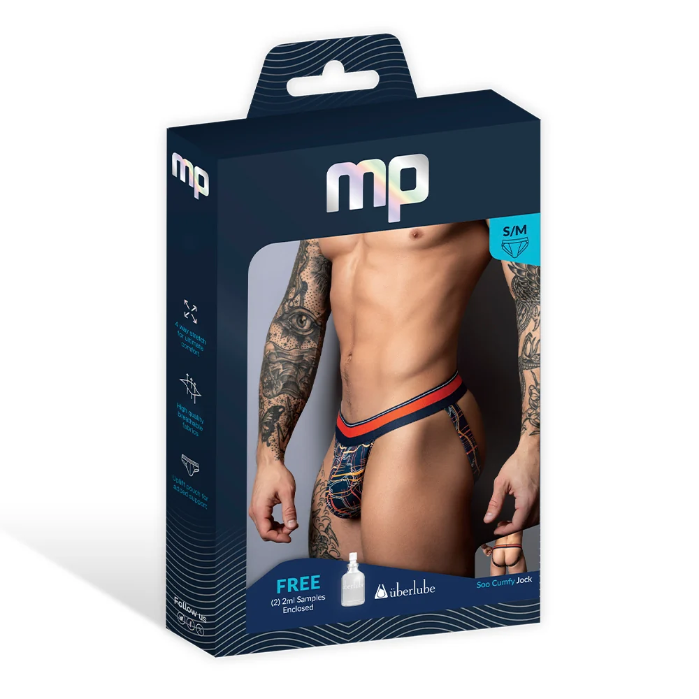 Male Power Soo Cumfy Jock Navy/Orange L/XL - Image 11