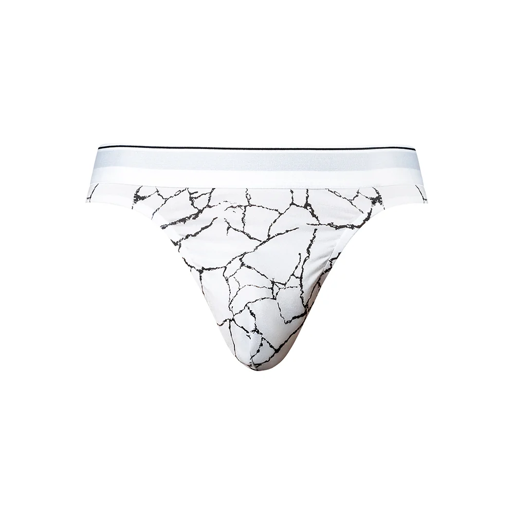 Male Power Soo Cumfy Thong Black/White L/XL - Image 7