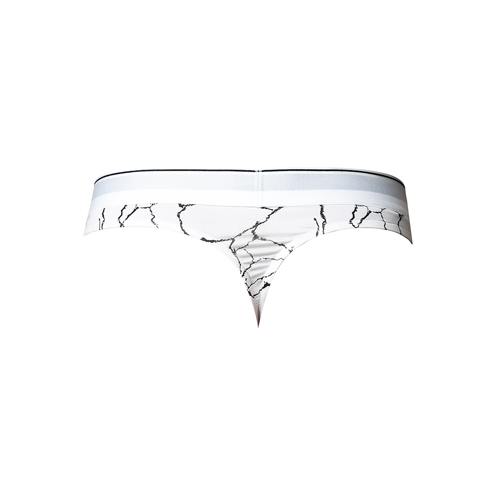 Male Power Soo Cumfy Thong Black/White L/XL - Image 8