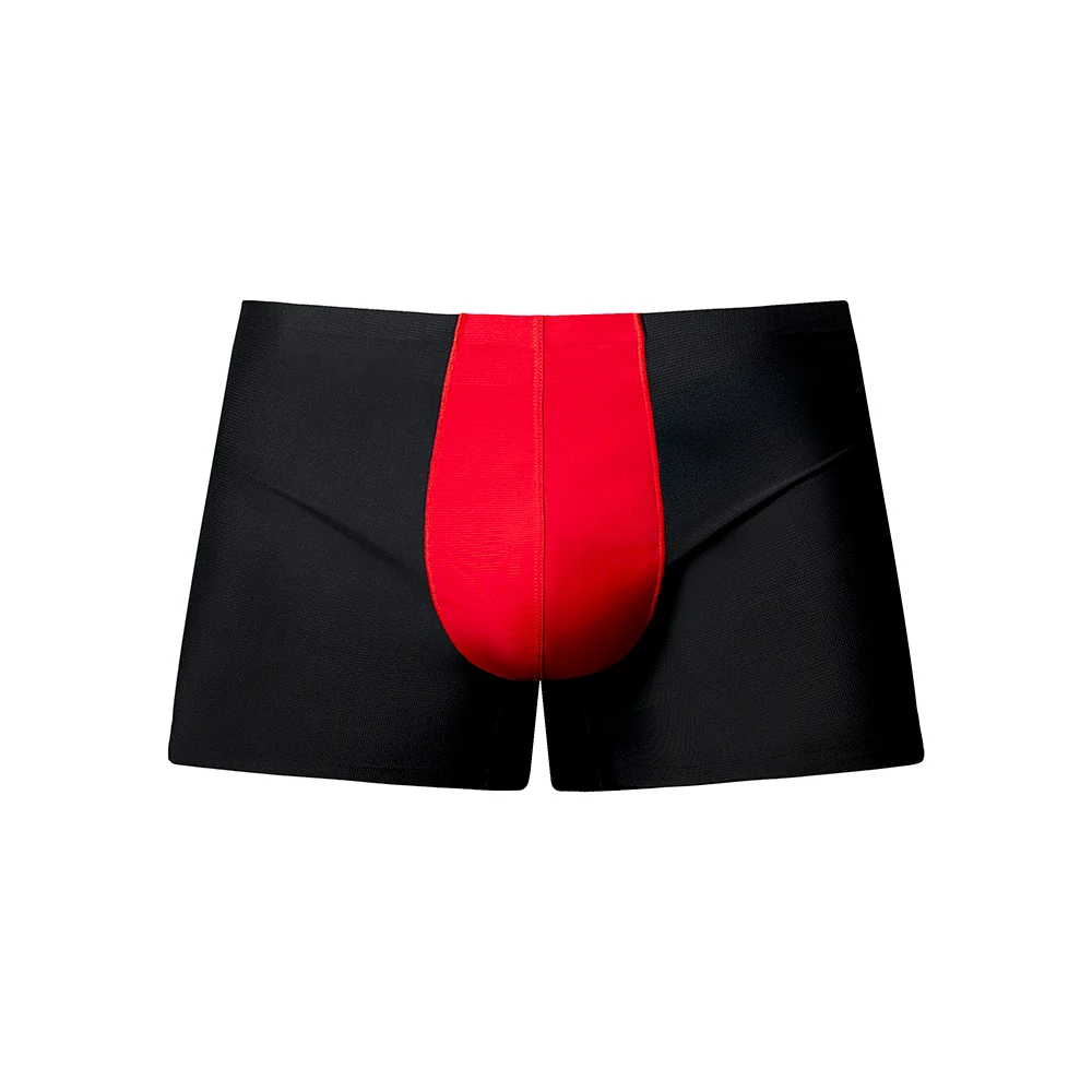 Male Power Hot Mesh Pouch Short Black/Red S - Image 9