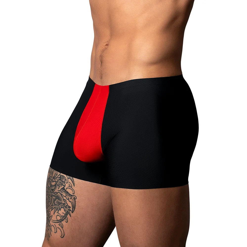 Male Power Hot Mesh Pouch Short Black/Red M - Image 7