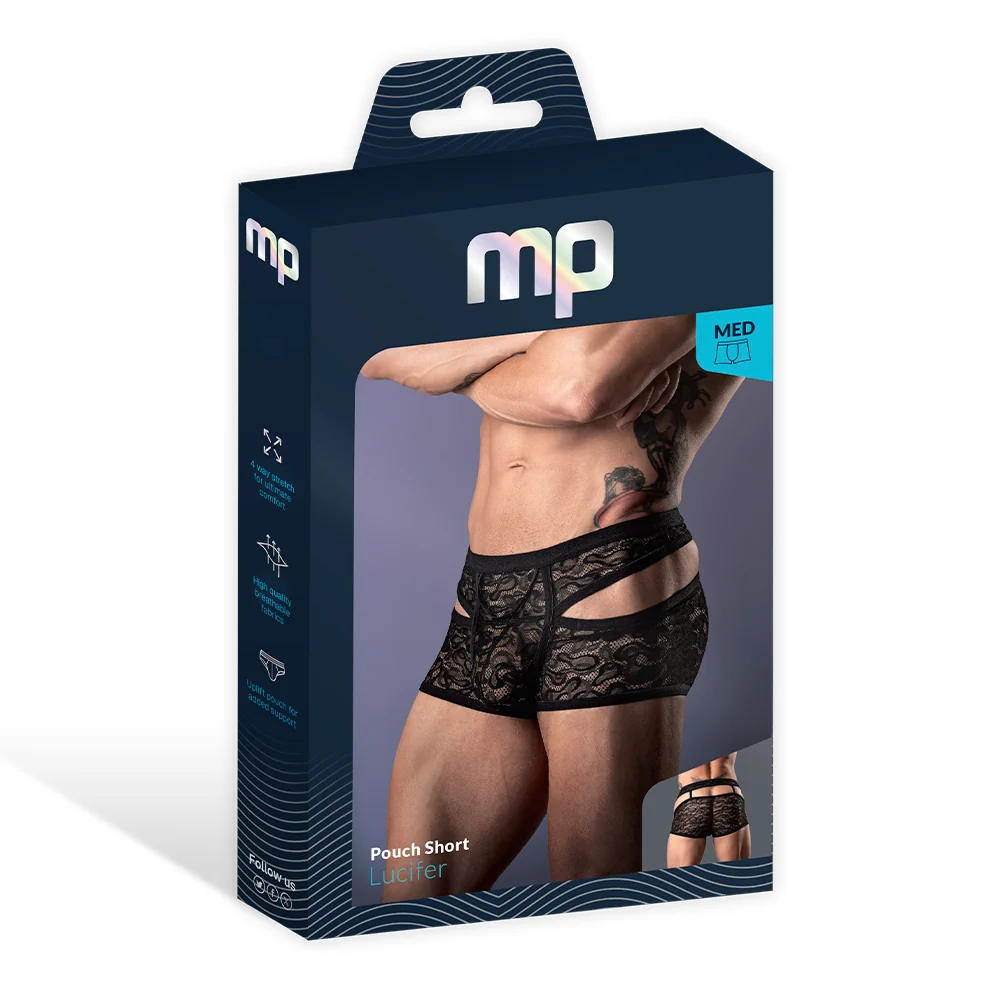 Male Power Lucifer Cutout Short Black L - Image 11