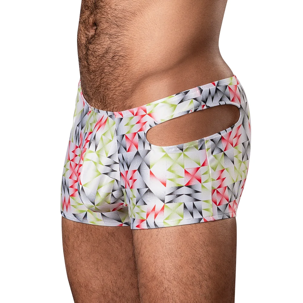 Male Power Cut It Out! Cutout Mini Short Red/Black M - Image 5