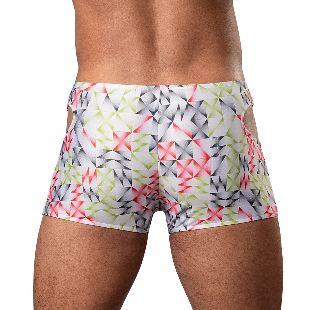 Male Power Cut It Out! Cutout Mini Short Red/Black M - Image 6