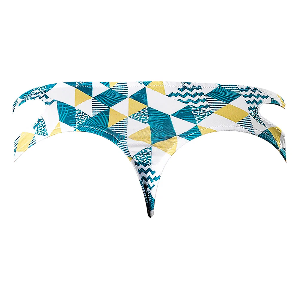 Male Power Cut It Out! Cutout Thong Blue/White L/XL - Image 10