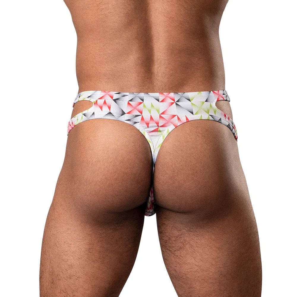 Male Power Cut It Out! Cutout Thong Red/Black L/XL - Image 6