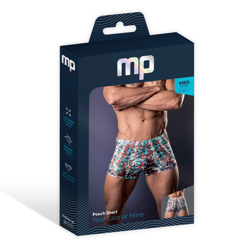 Male Power Your Lace Or Mine Pouch Short Geometric L - Image 11