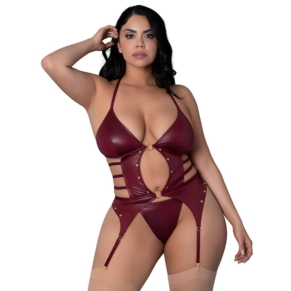 Lust Fetish Kira Burgundy Queen Size - Image 2
