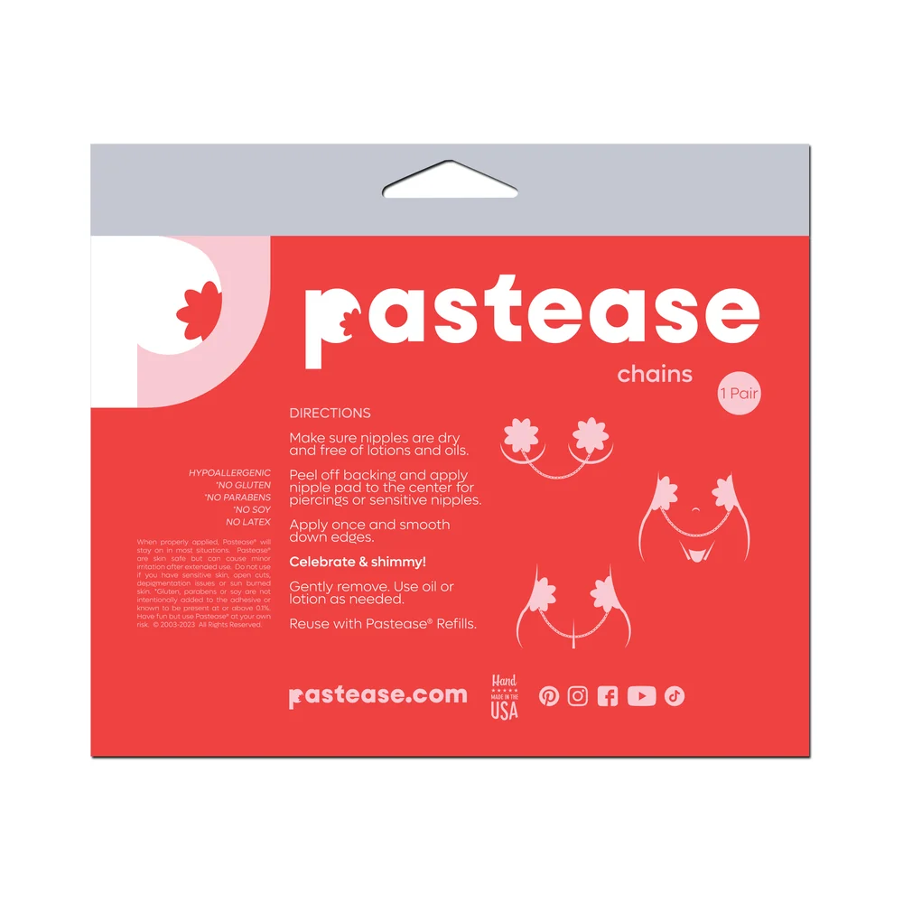 Pastease Chains: Shattered Glass Disco Ball Green Weed with Gold Chain Pasties - Image 5
