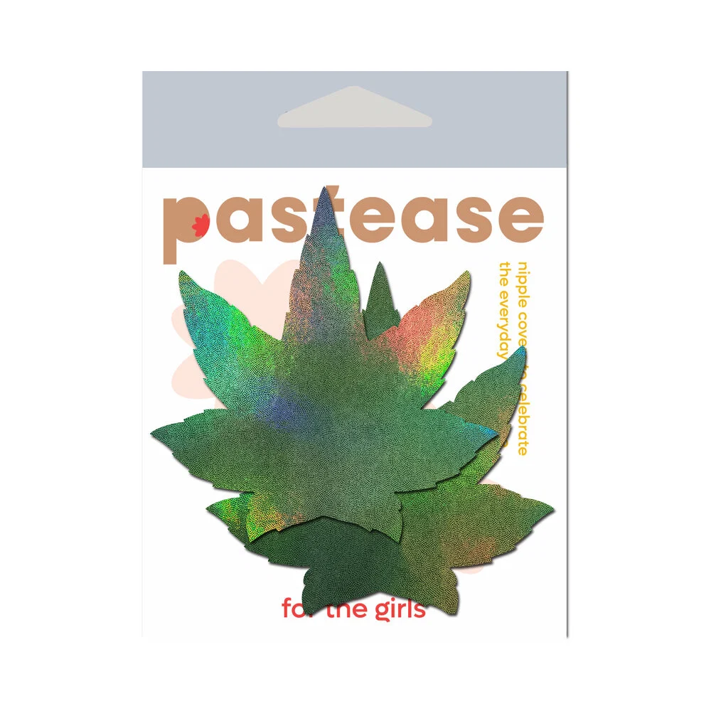 Pastease Indica Pot Leaf: Green Holographic Weed Pasties - Image 4