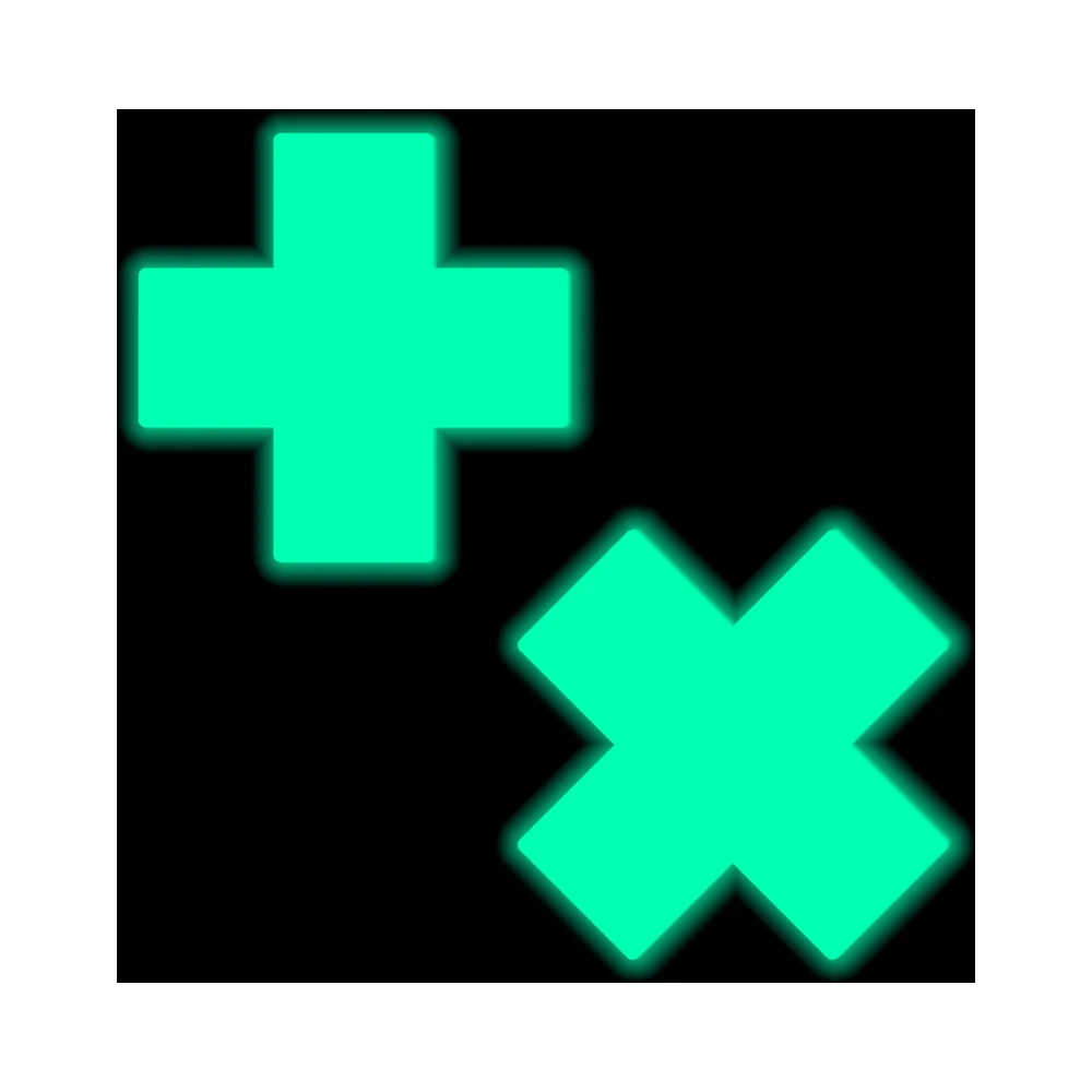 Pastease Plus X: Glow-in-the-Dark Neon Turquoise Cross Pasties Nipple Covers - Image 4