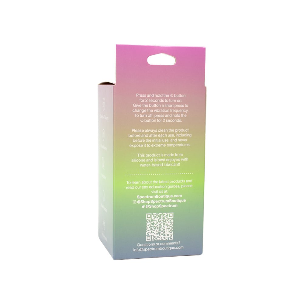 Spectrum Essentials Rechargeable Silicone Compact External Vibrator Blue - Image 9